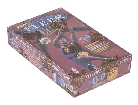 1997-98 Fleer Ultra Series 2 Factory Sealed Basketball Wax Box (24 Packs)